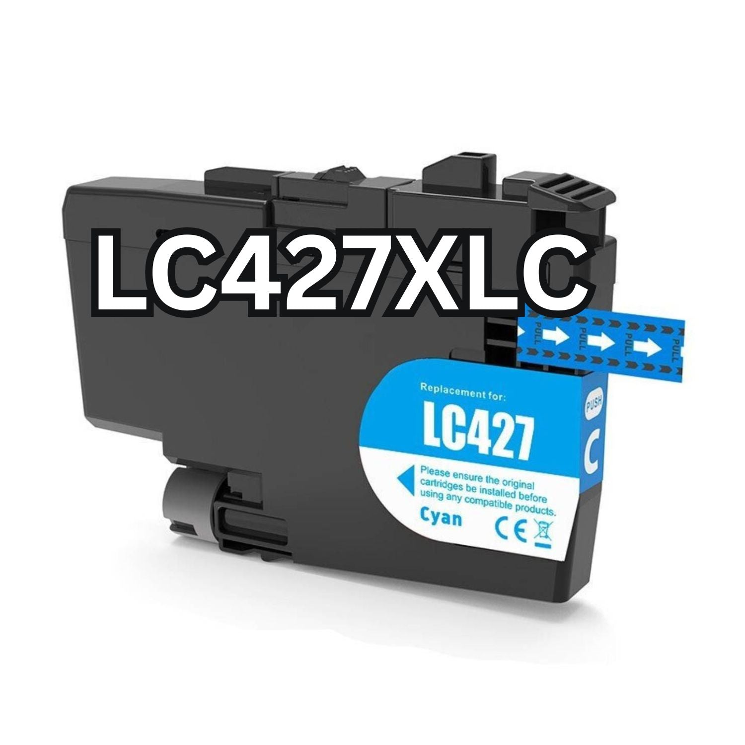 Brother LC-427XLC mustekasetti, Tarvike, 5000 sivua, Cyan, Takuu 3v.