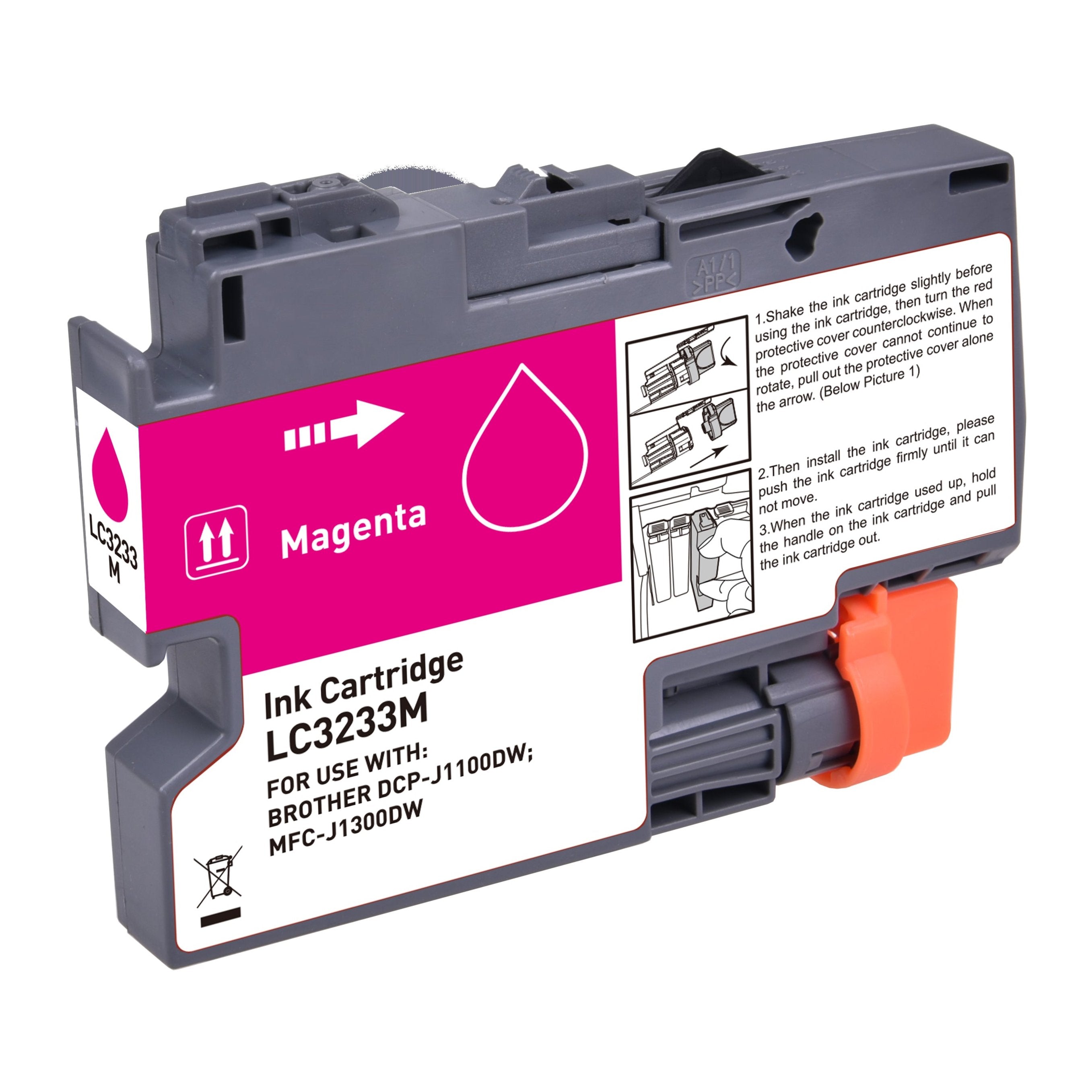 Brother LC-3233M mustekasetti, tarvike 1500 Magenta, Takuu 3v.