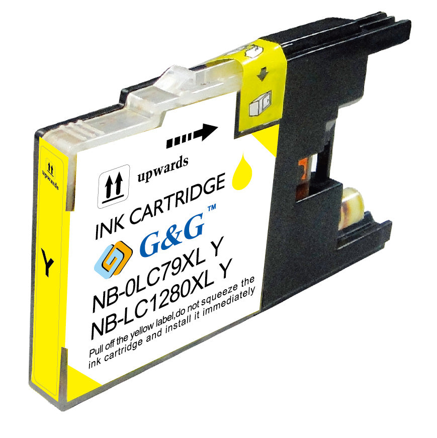 Brother LC-1280YXL mustekasetti, tarvike 1200s. Yellow, Takuu 3v.