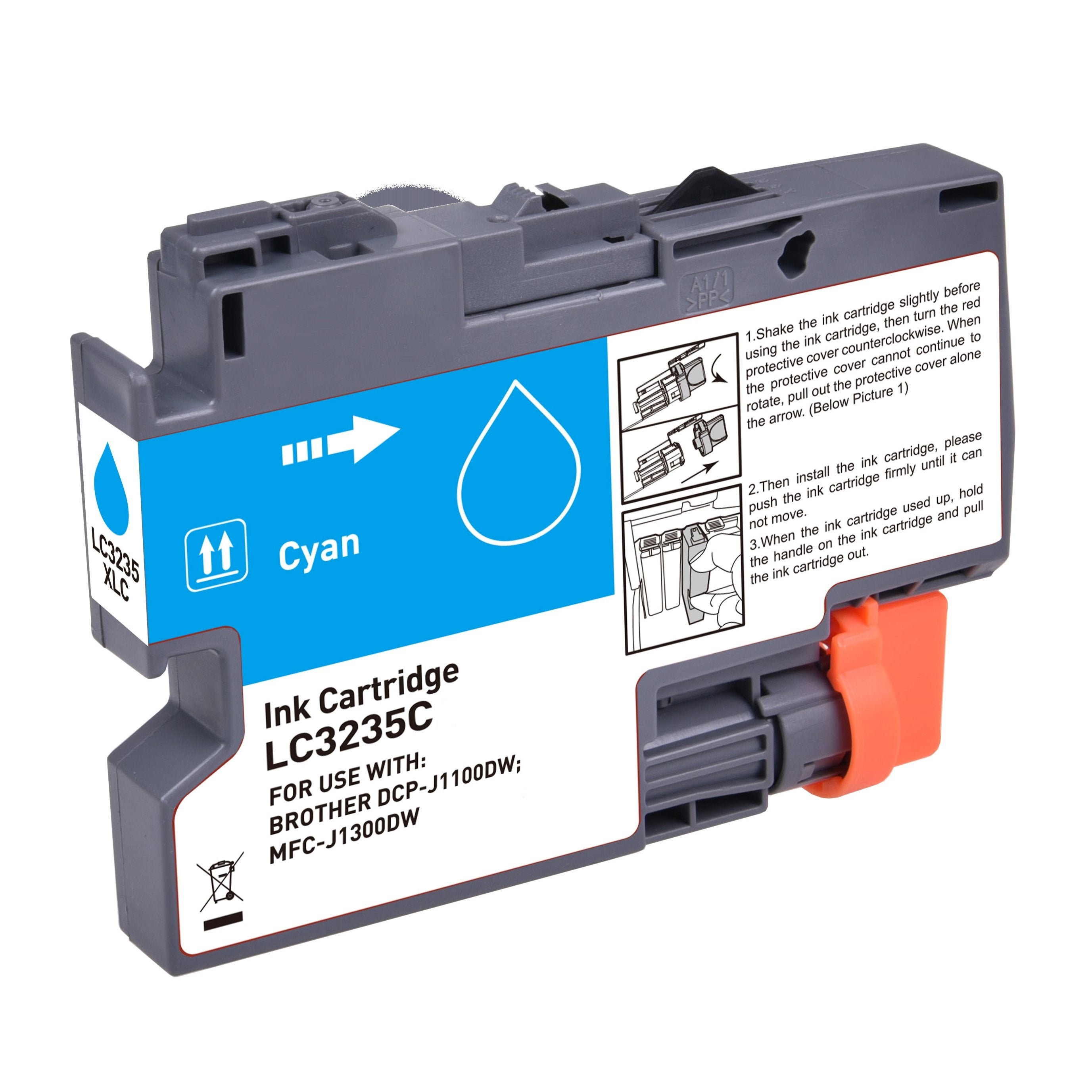 Brother LC-3235XLC mustekasetti, tarvike 5000 Cyan, Takuu 3v.