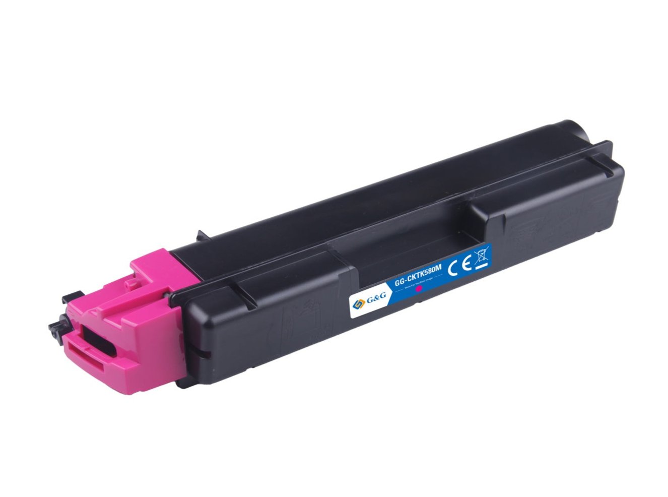 Kyocera TK-580M bläckpatron, tillbehör 2800 sidor, Magenta, Garanti 3 år.