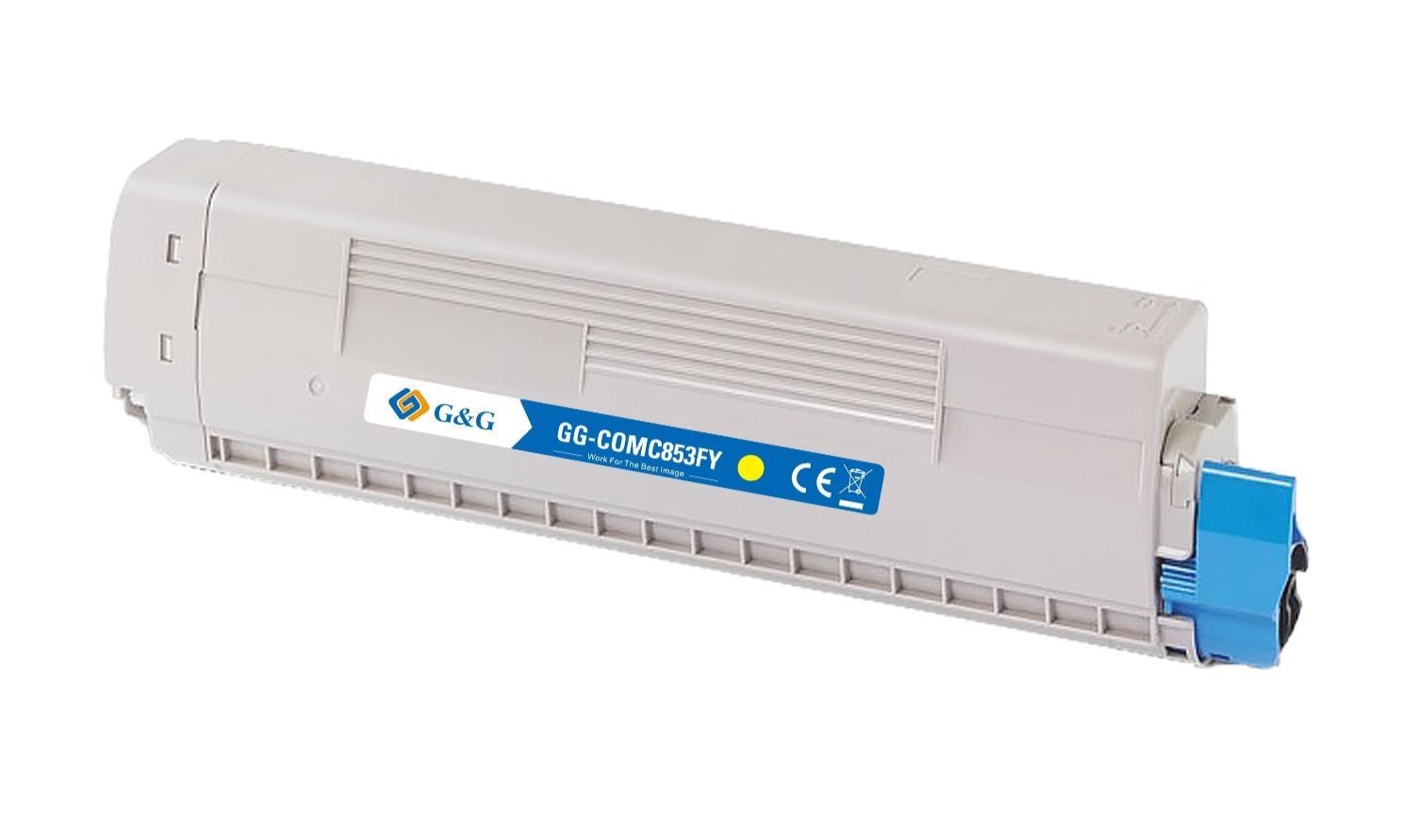 OKI 45862837 bläckpatron, leverans 7300 sidor, MC853 Gul, Garanti 3 år.