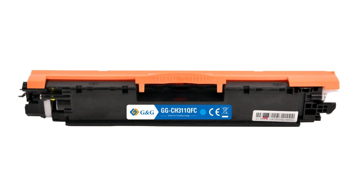 Hp CE311A bläckpatron, leverans 1000 sidor, 126A cyan, Garanti 3 år.