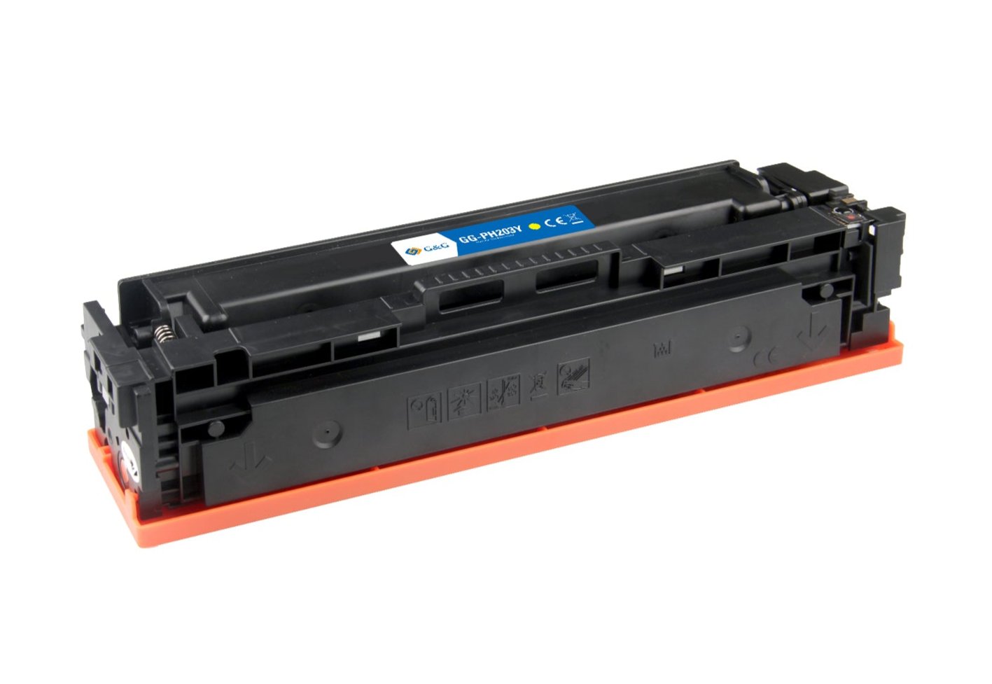 Hp CF542A Y bläckpatron, leverans 1300 sidor, 203A gul, Garanti 3 år.